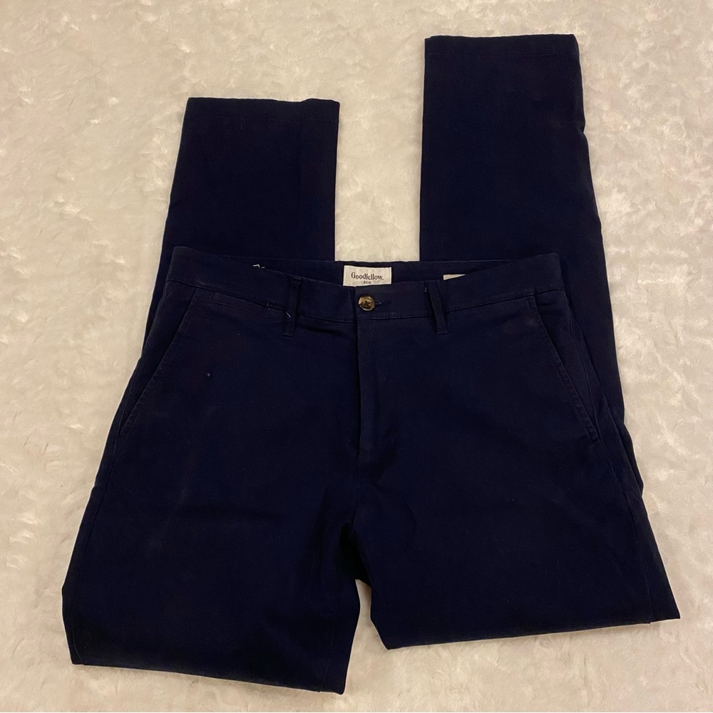 Men’s Goodfellow&Co Dark Navy Chino 5pk Pants Sz 32 W x 32 L Slim Fit